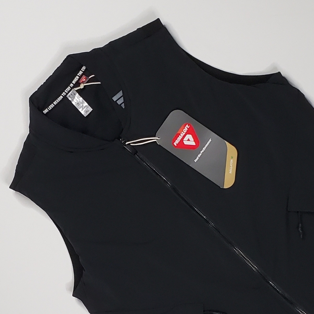 Adidas Primaloft Frostguard Vest Womens Size S Padded Golf Full Zip Black New